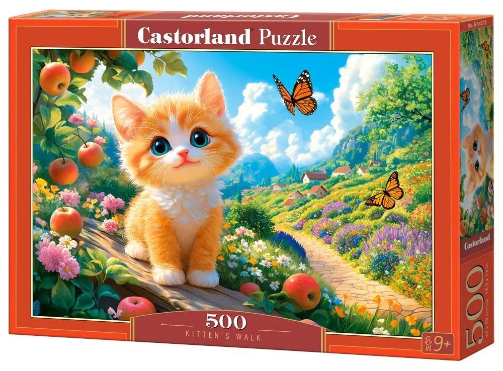 Puzzle Castorland din 500 piese - Plimbare de pisică