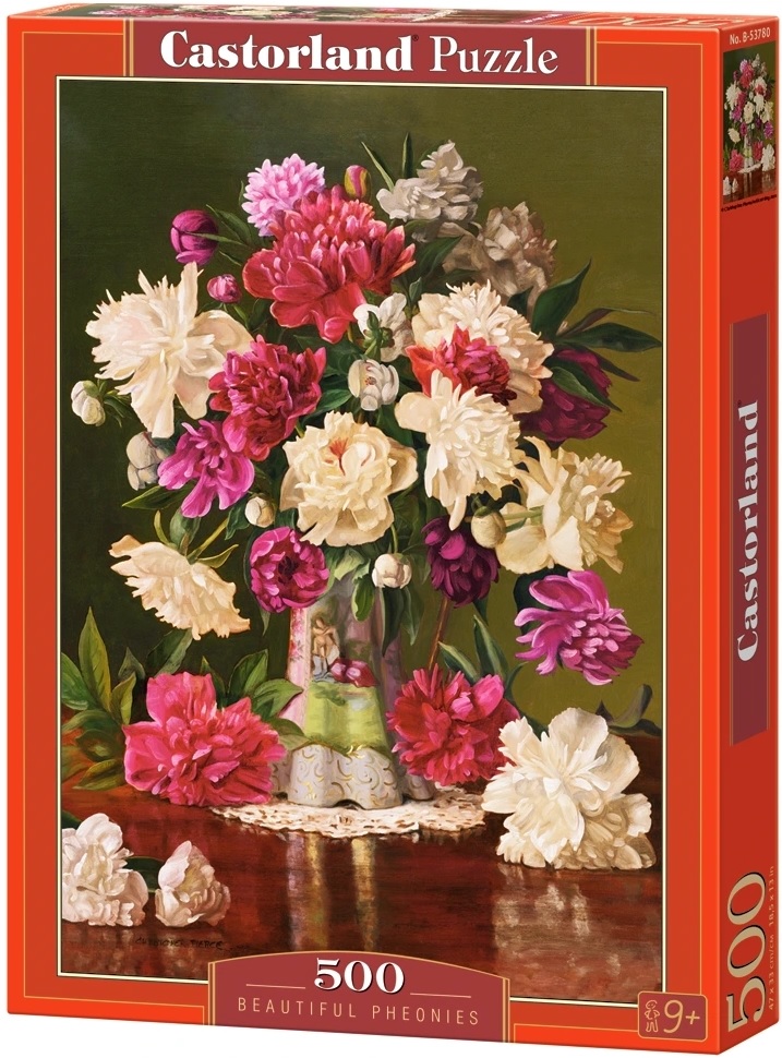 Puzzle Castorland din 500 de piese - Bujori frumosi