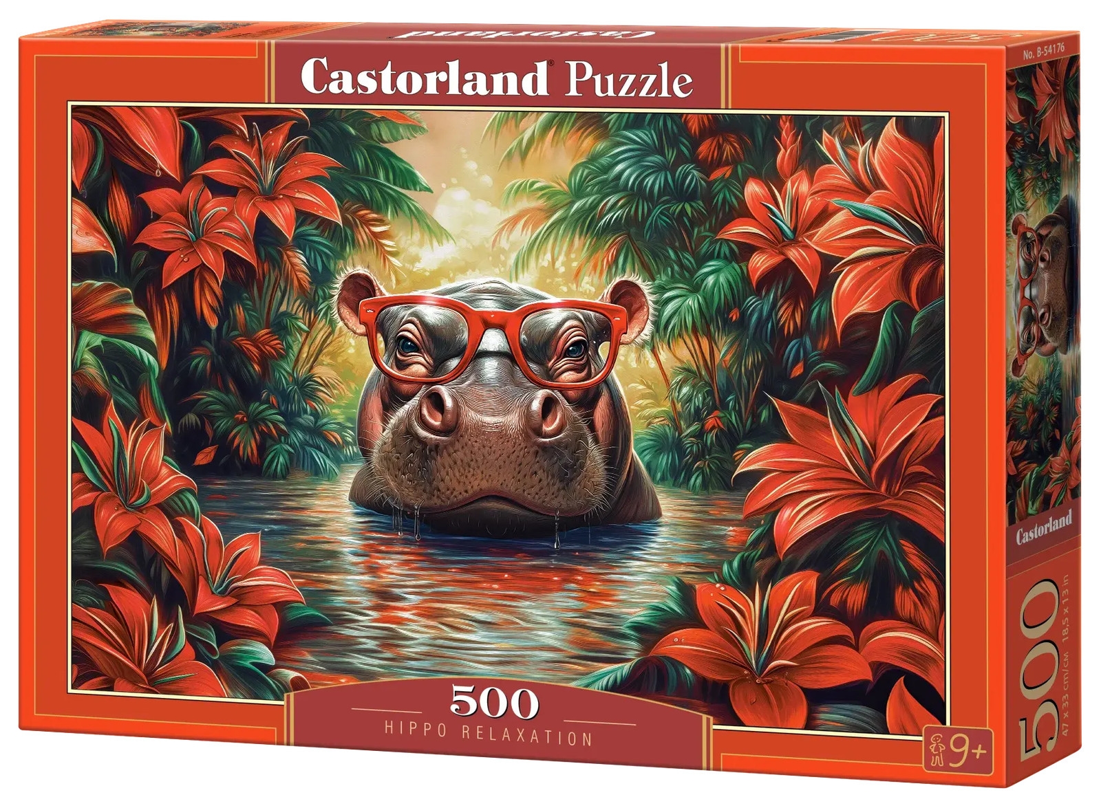 Puzzle Castorland din 500 piese - Hipopotam relaxant
