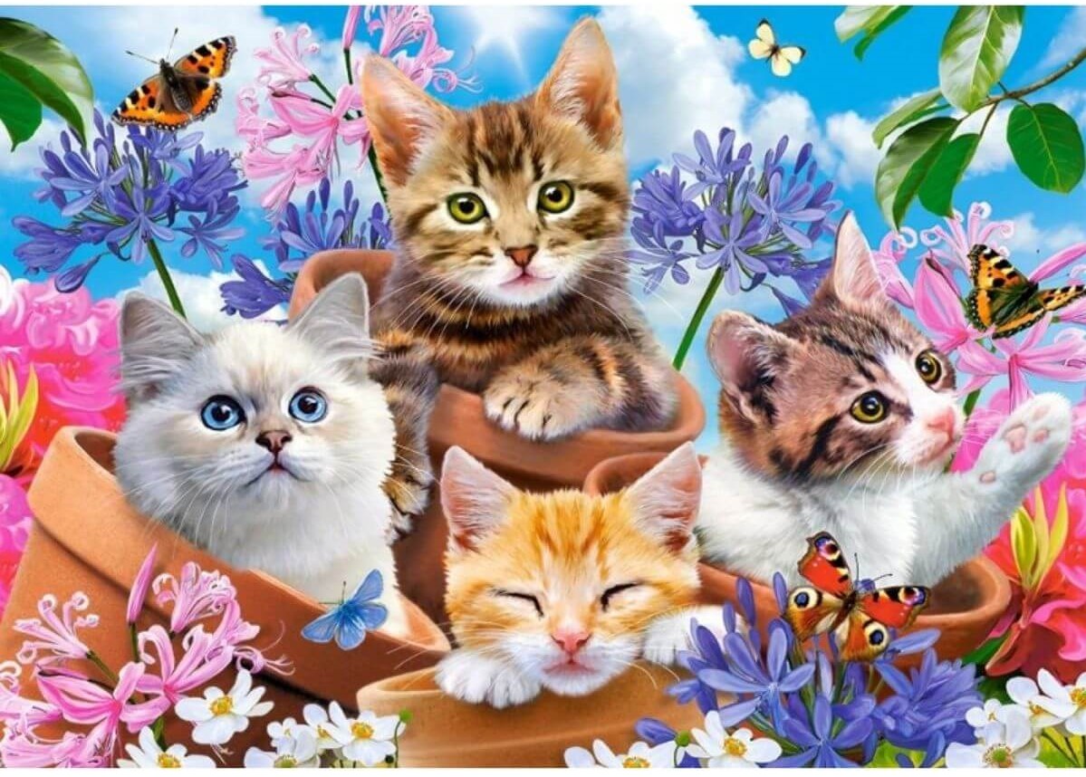Puzzle Castorland din 500 de piese - Pisicute dragute