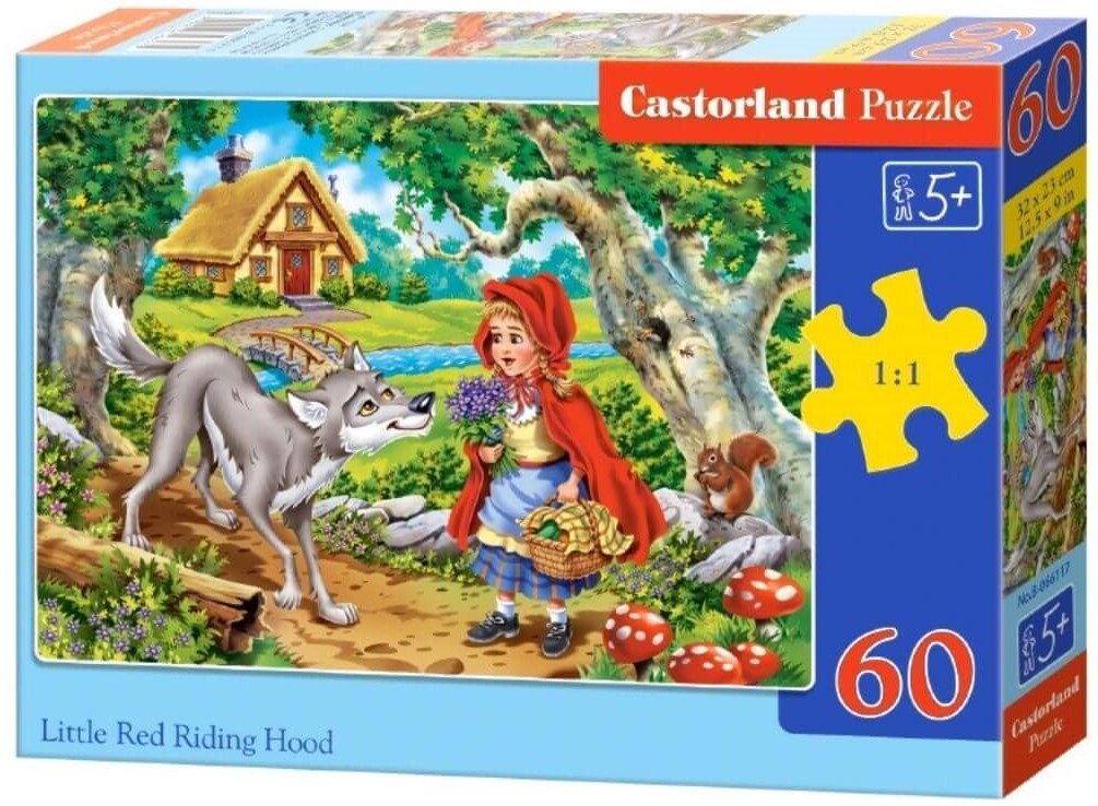 Puzzle Castorland din 60 de piese - Scufita Rosie - Micuta Scufita Rosie