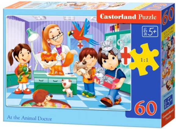 Puzzle Castorland din 60 de piese - La veterinar