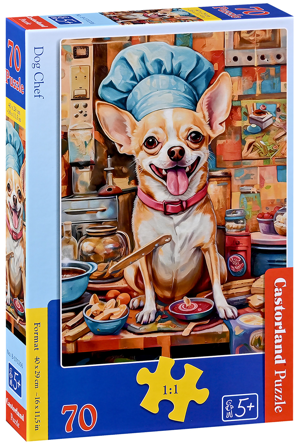 Puzzle Castorland din 70 piese - Câine bucătar