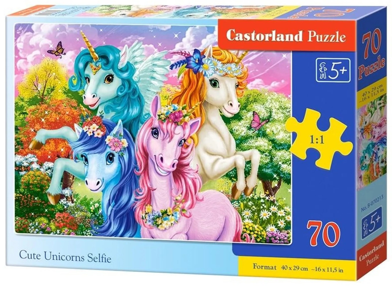 Puzzle Castorland din 70 piese - Selfie drăguț cu unicorn