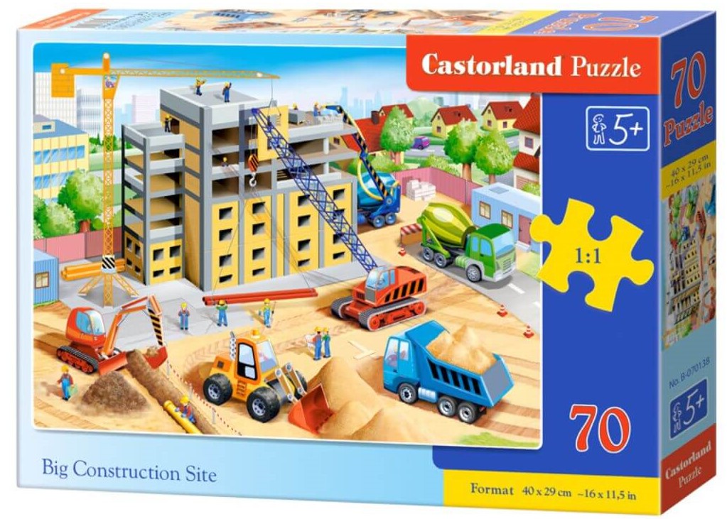 Puzzle Castorland din 70 de piese - Santier de constructii