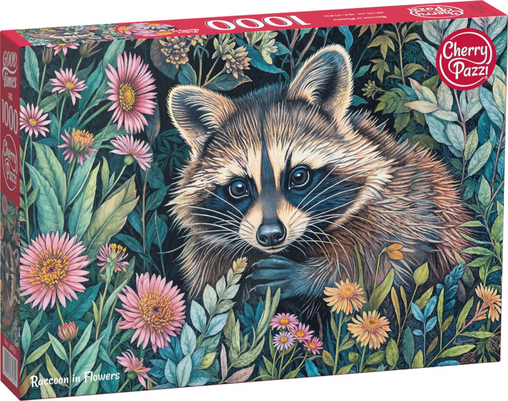 Puzzle Cherry Pazzi din 1000 piese - Raton printre flori