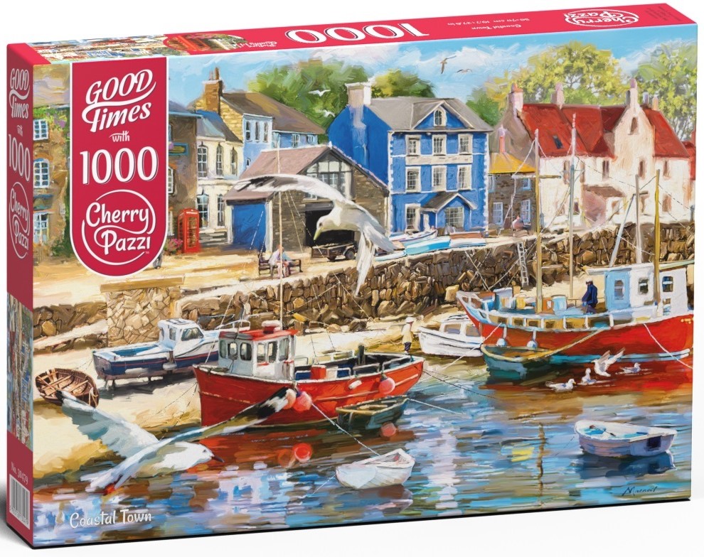 Puzzle Cherry Pazzi din 1000 de piese - Oras de coasta