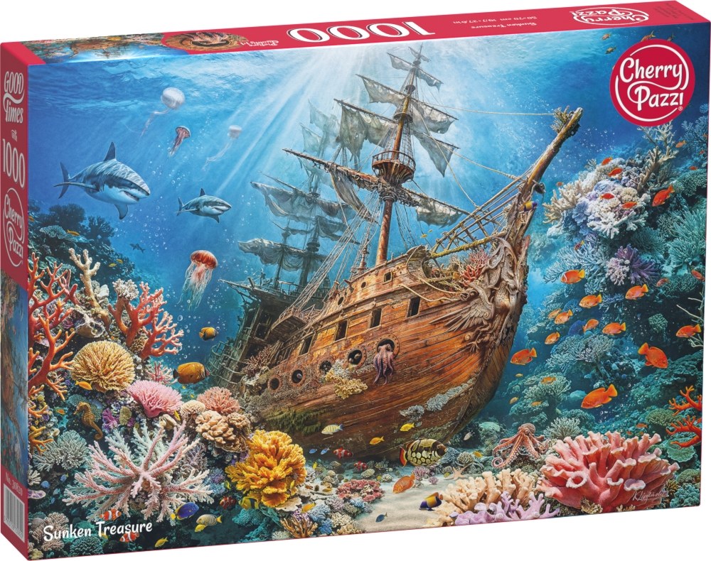 Puzzle Cherry Pazzi din 1000 piese - Comoară scufundată