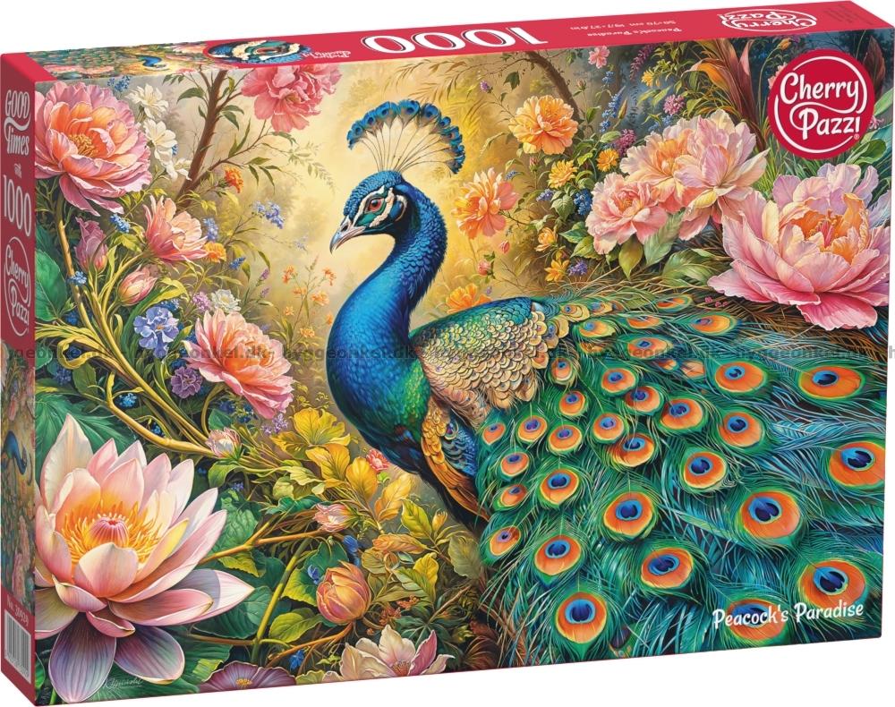 Puzzle Cherry Pazzi din 1000 piese - Paradisul păunilor