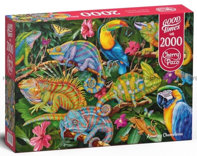 Puzzle Cherry Pazzi din 2000 de piese - Cameleonii