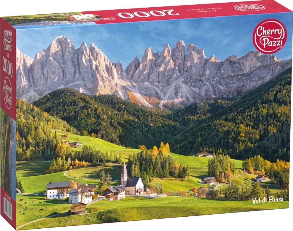 Puzzle Cherry Pazzi din 2000 piese - Val di Funes, Italia