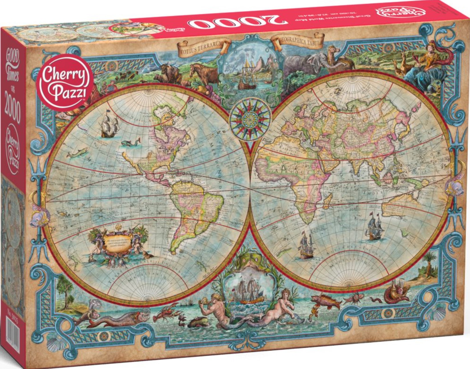Puzzle Cherry Pazzi din 2000 piese - Mari descoperiri pe harta lumii