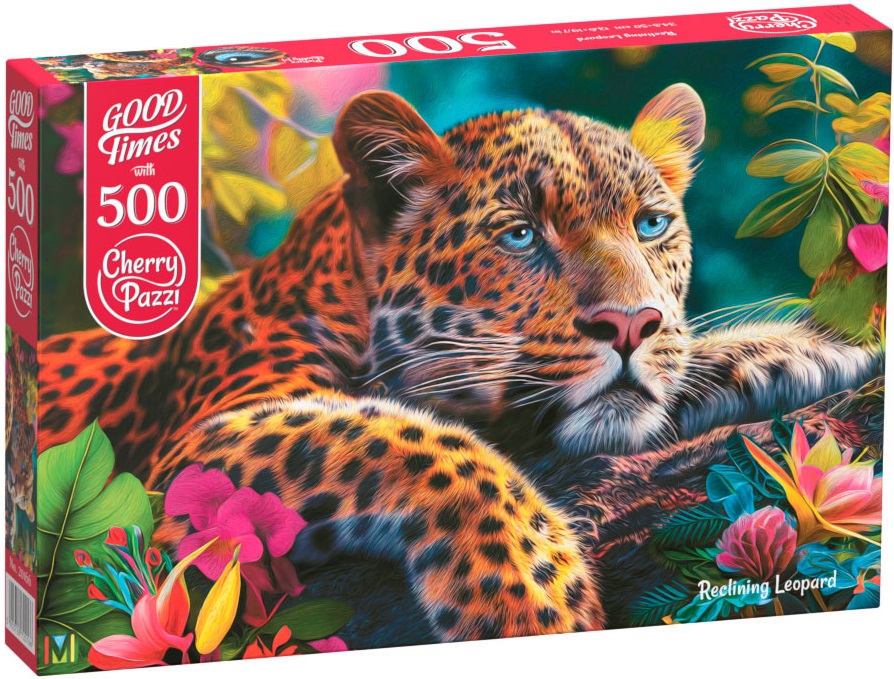 Puzzle Cherry Pazzi din 500 de piese - Leopardul culcat