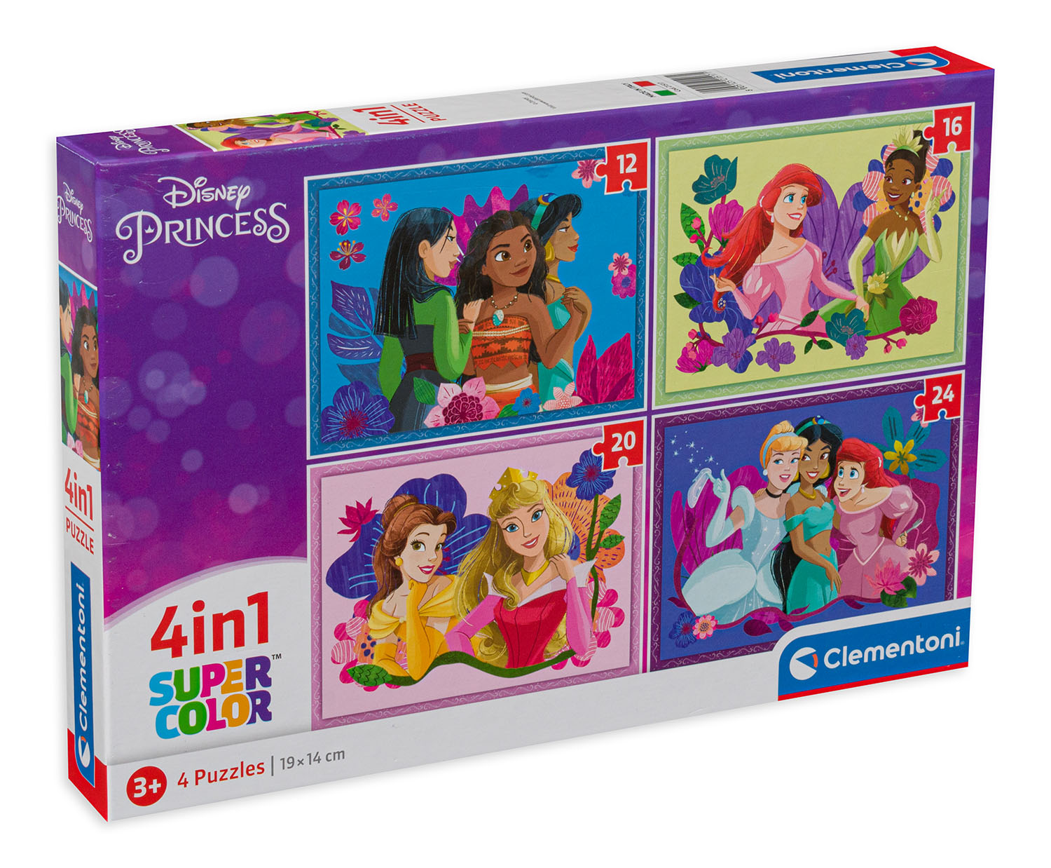 Puzzle Clementoni 4 în 1 - Prințesele Disney