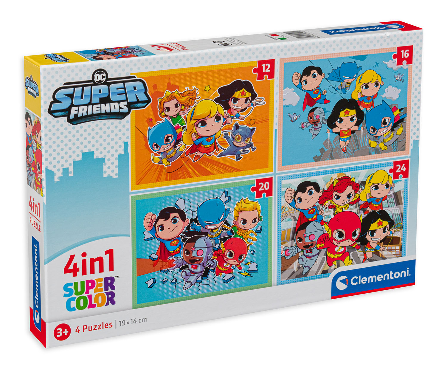 Puzzle Clementoni 4 în 1 - Super prieteni