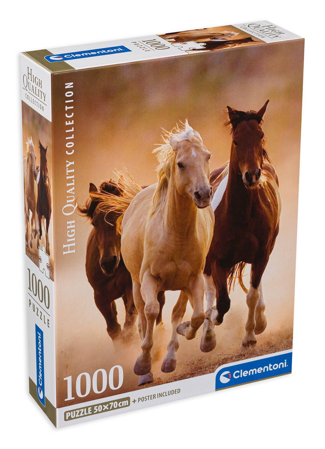Puzzle Clementoni din 1000 de piese - Cai alergând