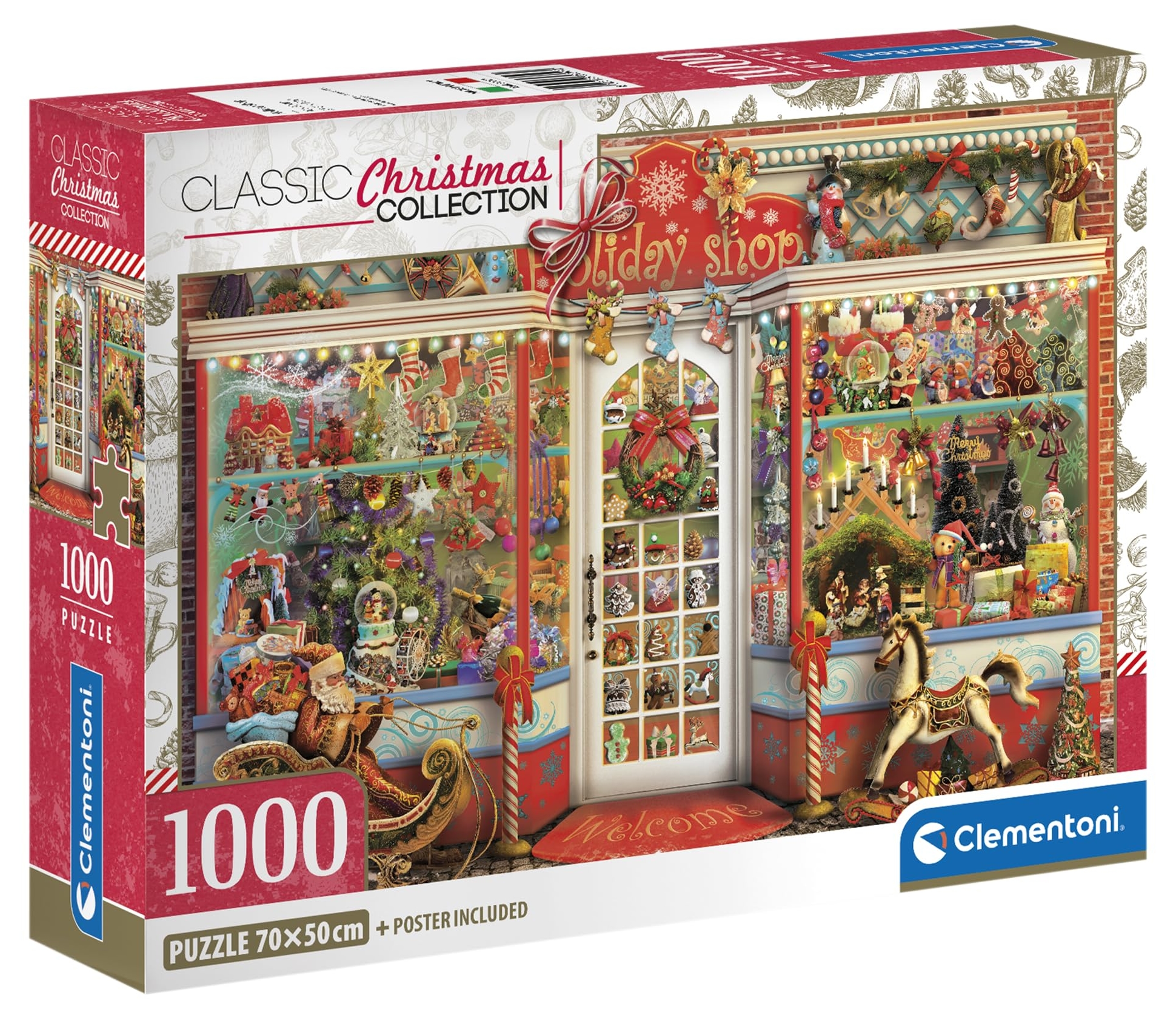 Puzzle Clementoni de 1000 piese - Magazin de Crăciun