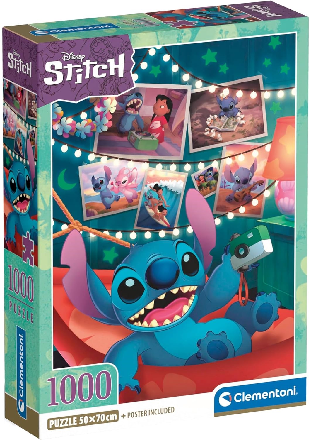 Puzzle  Clementoni din 1000 piese - Momentele preferate ale lui Stitch