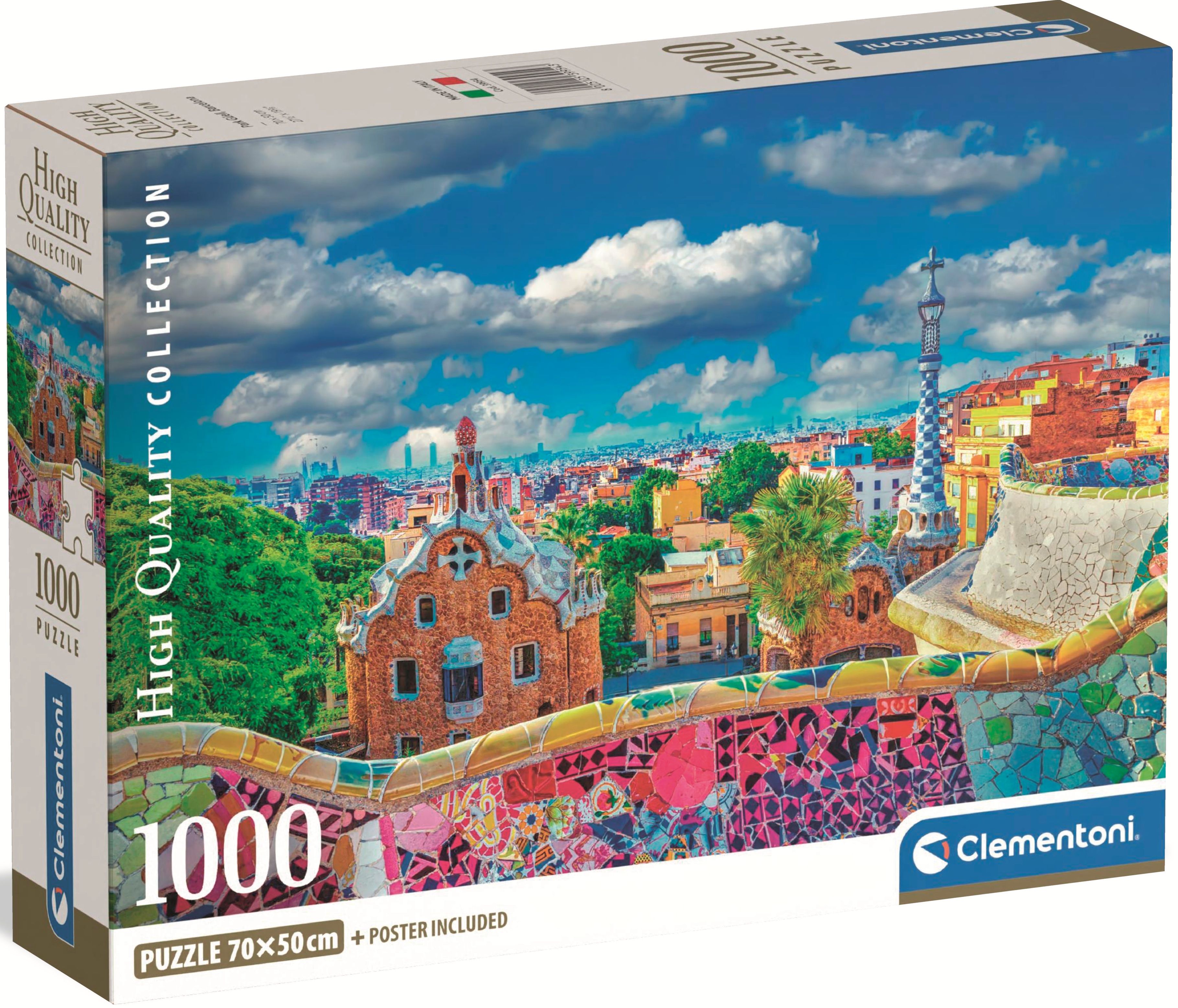 Puzzle Clementoni din 1000 piese - Parcul Guell, Barcelona