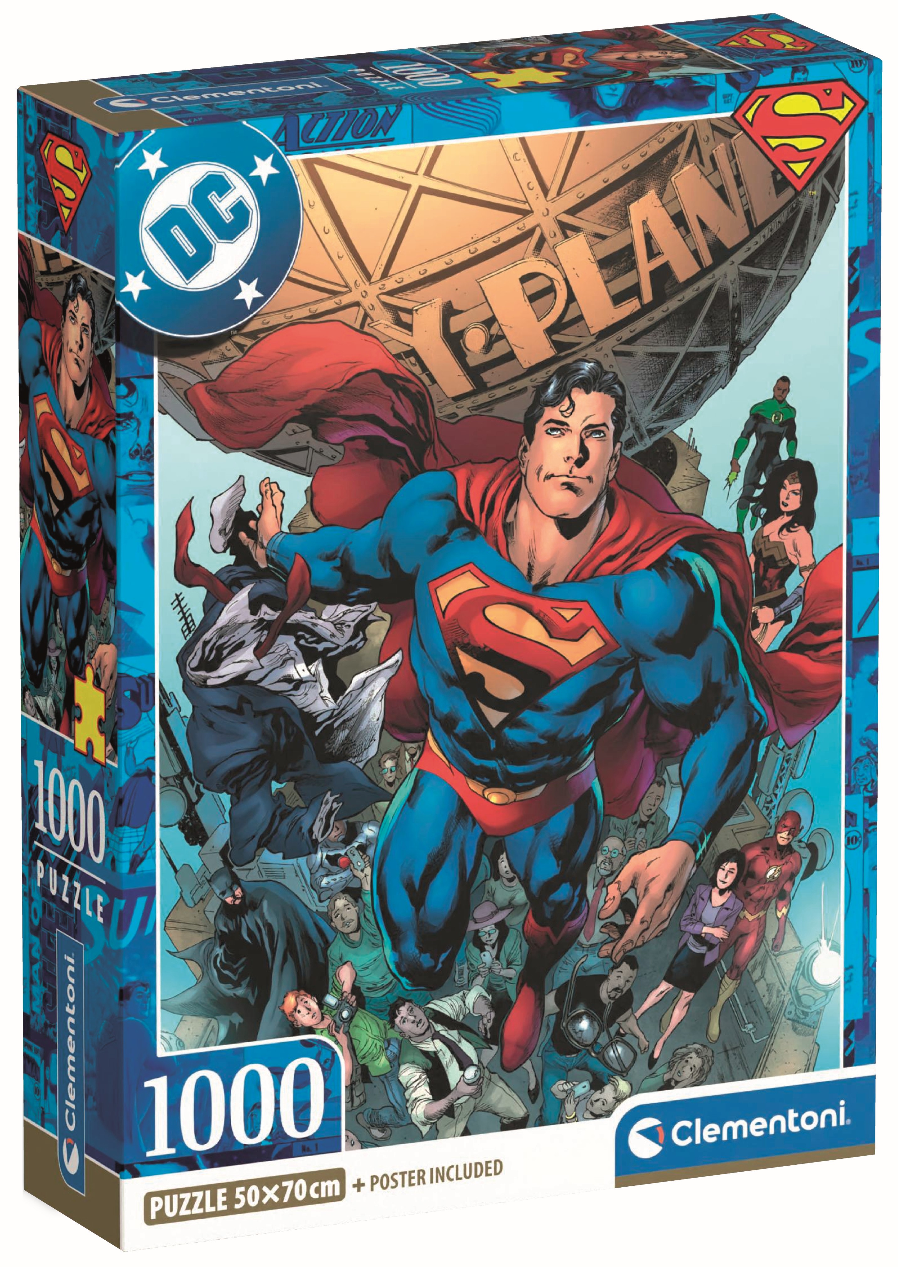 Puzzle Clementoni din 1000 piese - Superman, tip 1