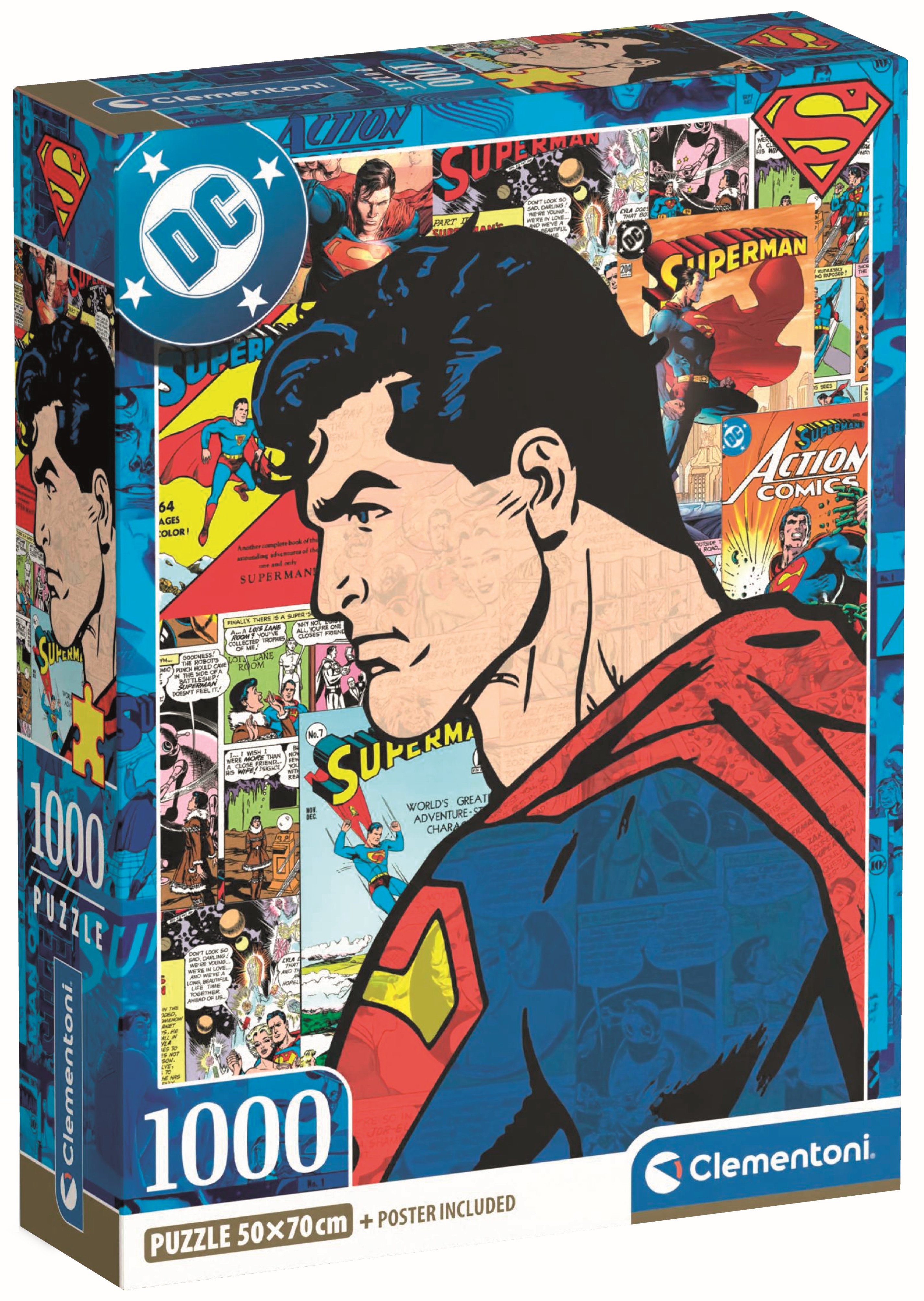 Puzzle Clementoni din 1000 piese - Superman, tip 3
