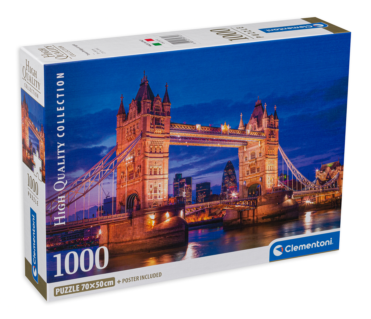 Puzzle Clementoni din 1000 de piese - Tower Bridge pe timp de noapte