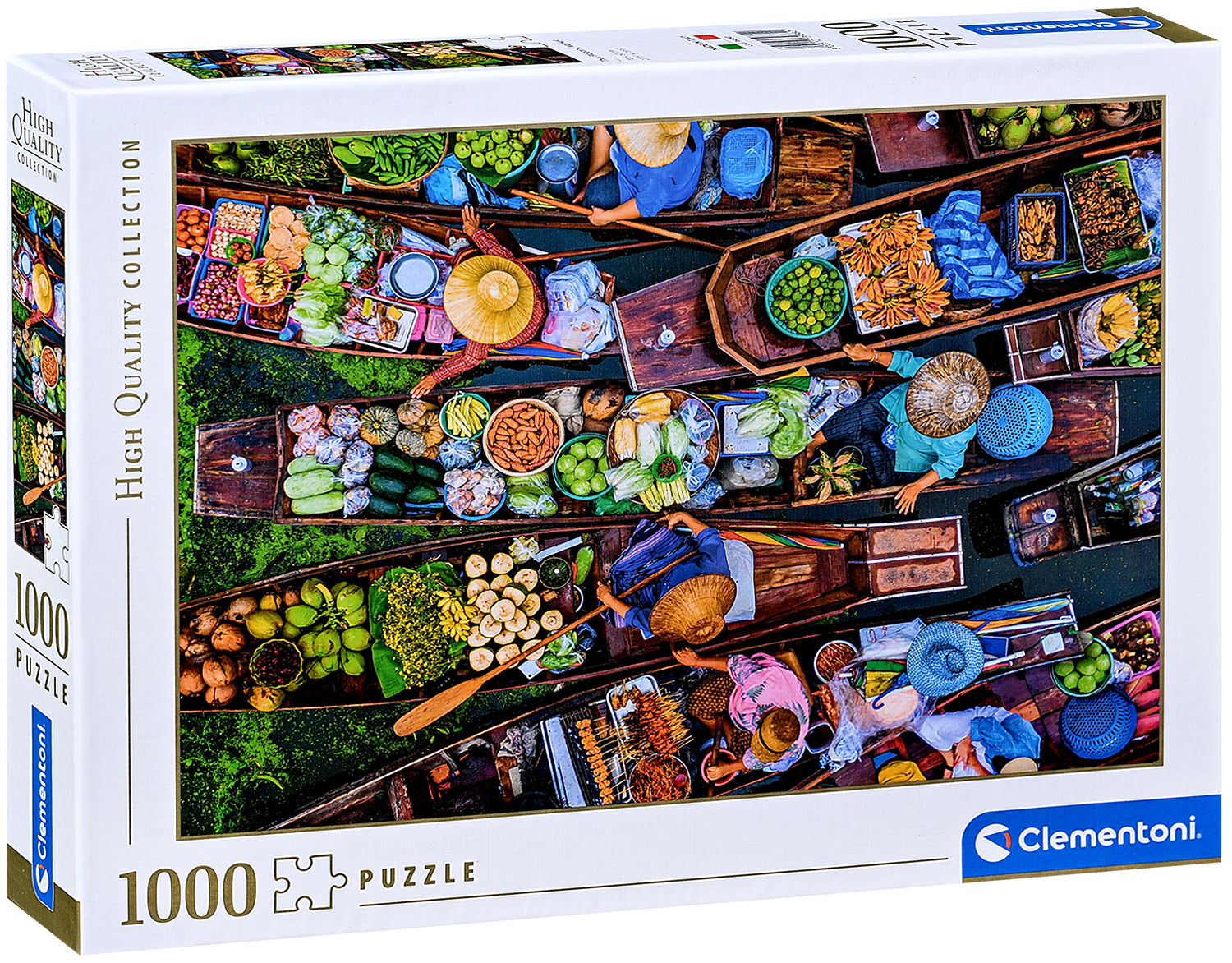 Puzzle Clementoni din 1000 piese - Piața plutitoare thailandeză