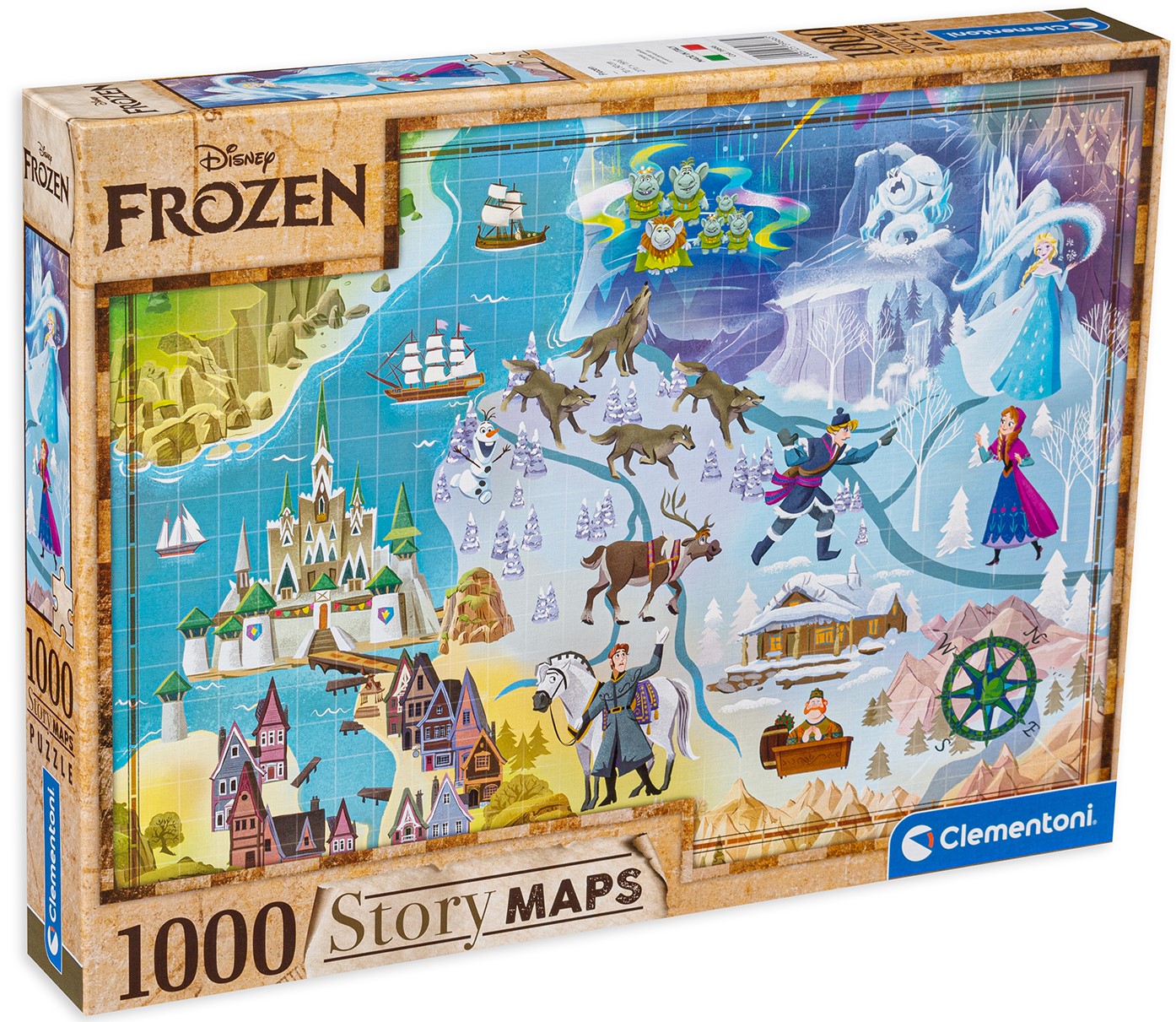 Puzzle Clementoni din 1000 de piese - Regatul Inghetat 2