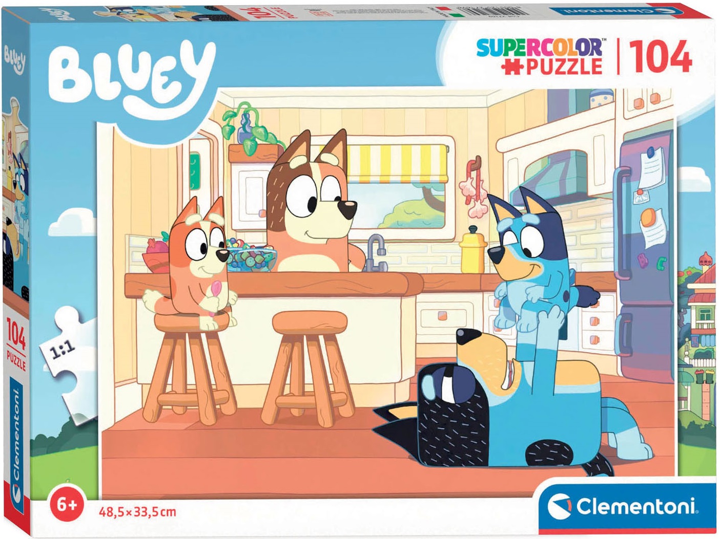 Puzzle Clementoni din 104 de piese - Bluie