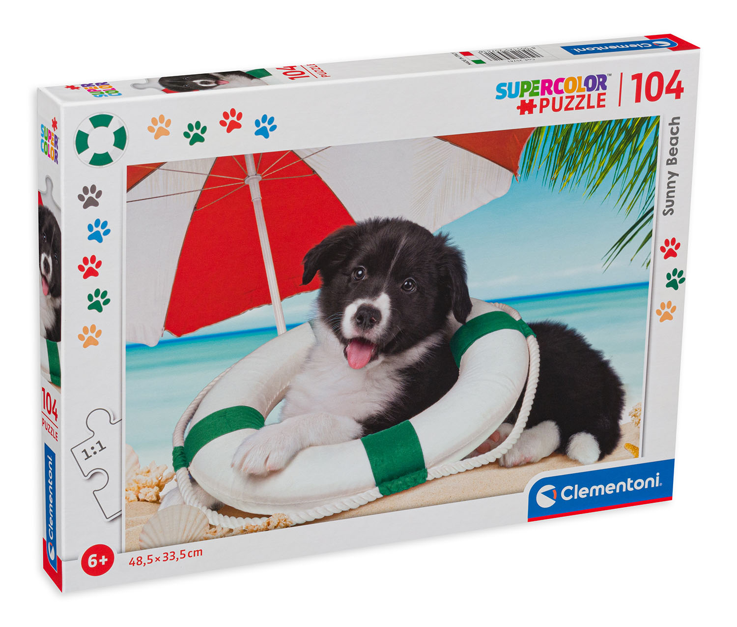 Puzzle Clementoni din 104 de piese - Cățelușa de pe plajă