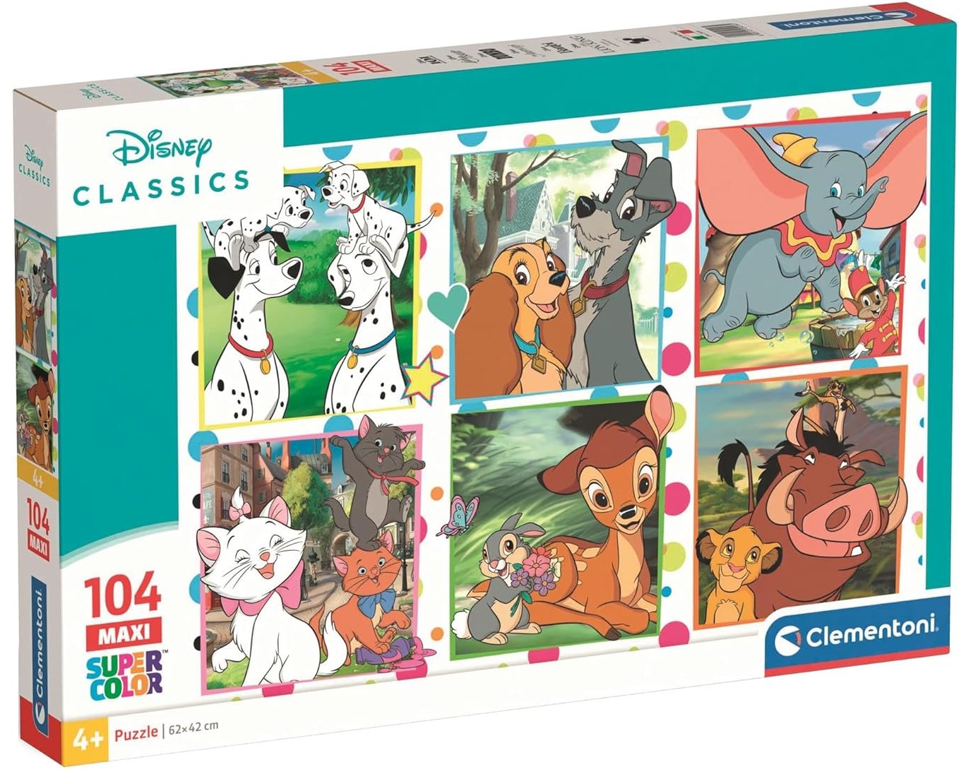Puzzle Clementoni din 104 maxi piese - Disney Classics