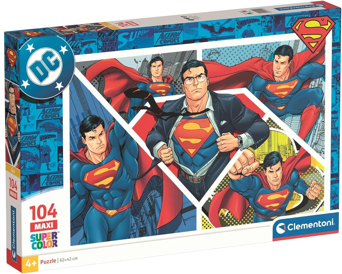 Puzzle Clementoni din 104 piese maxi - Superman