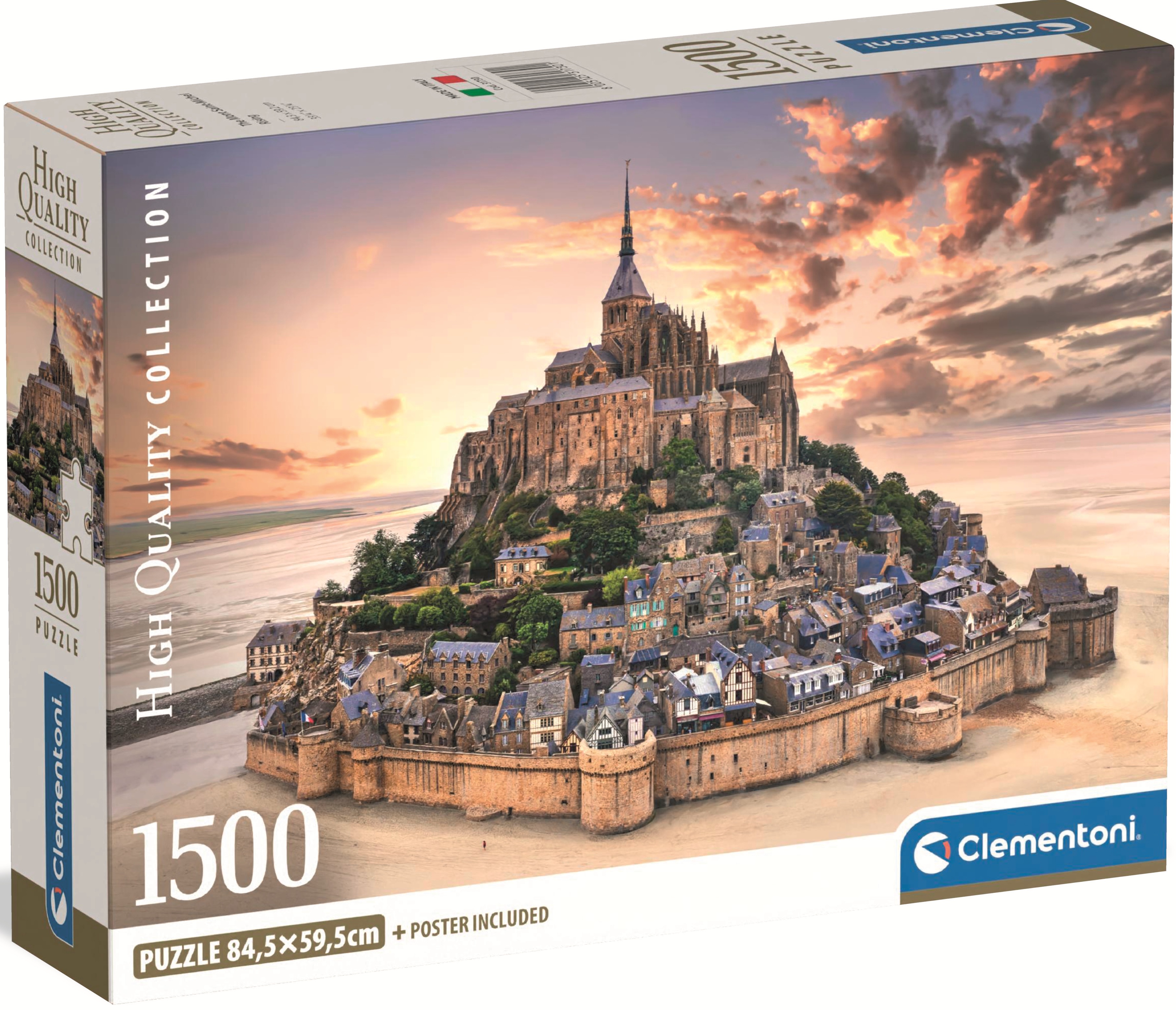 Puzzle Clementoni din 1500 piese - Răsărit peste Mont Saint Michel