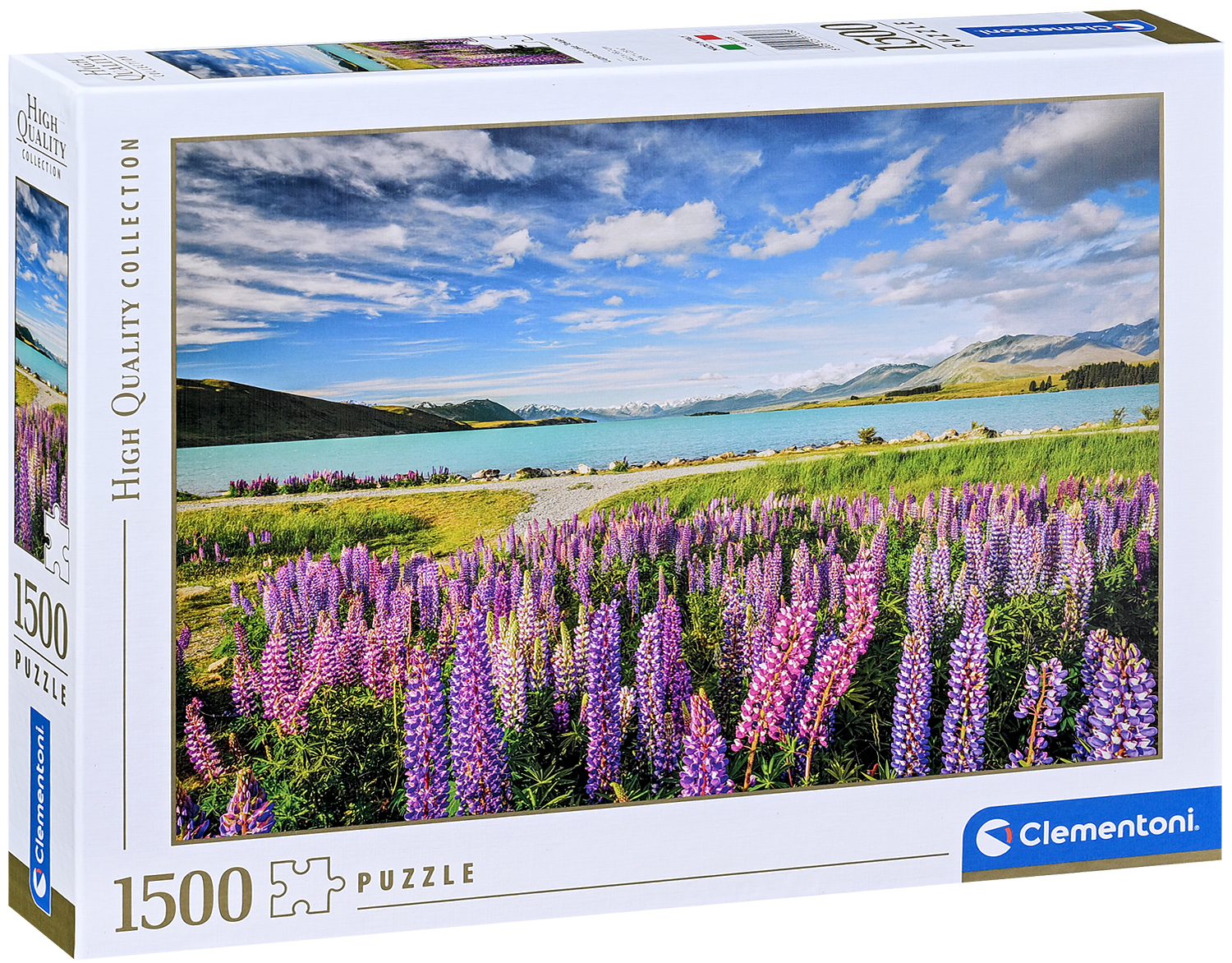 Puzzle Clementoni din 1500 piese - Lupini lângă Lacul Tekapo