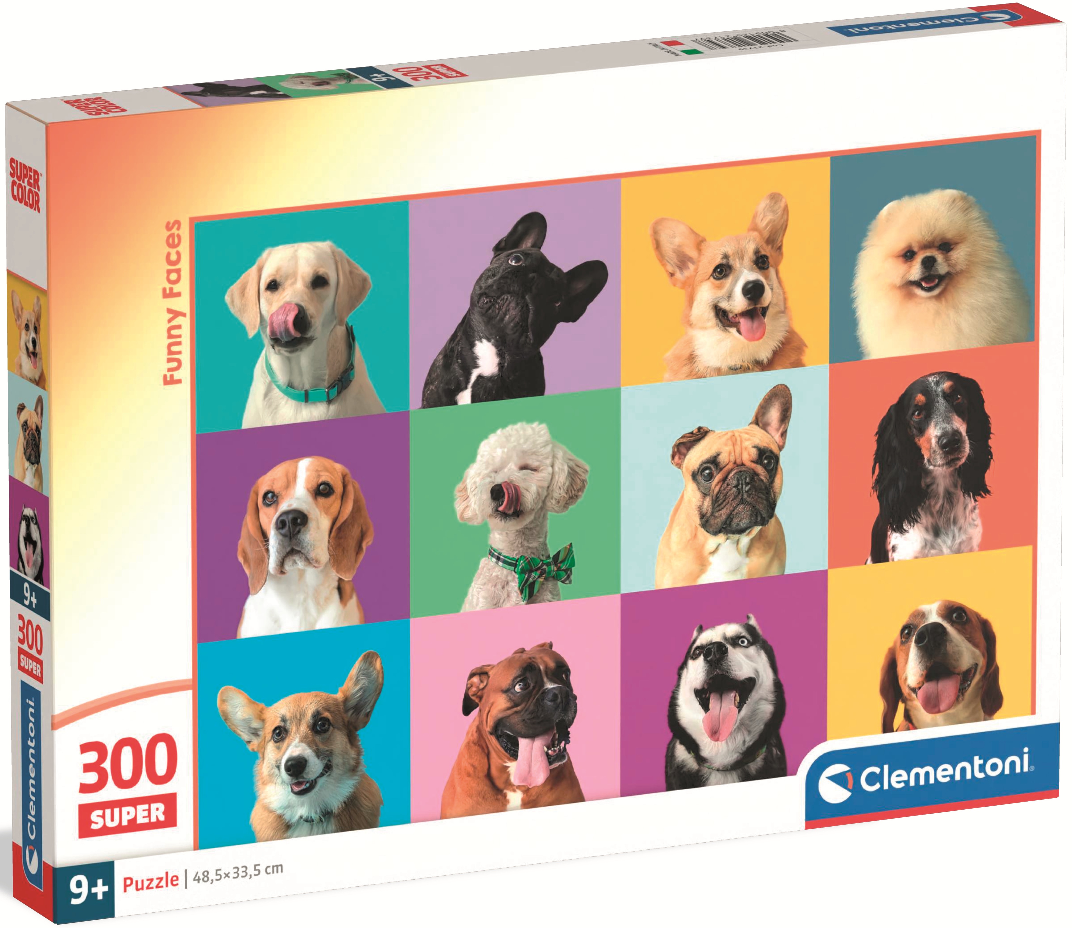 Puzzle Clementoni din 300 piese - Fețe de câini