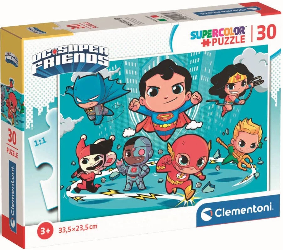 Puzzle pentru copii Clementoni din 30 de piese - DC Comics: Super Friends