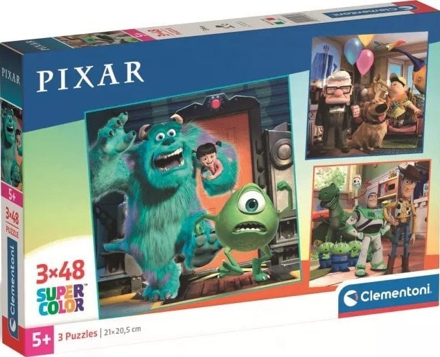Puzzle Clementoni din 3 х 48 piese - Disney Pixar