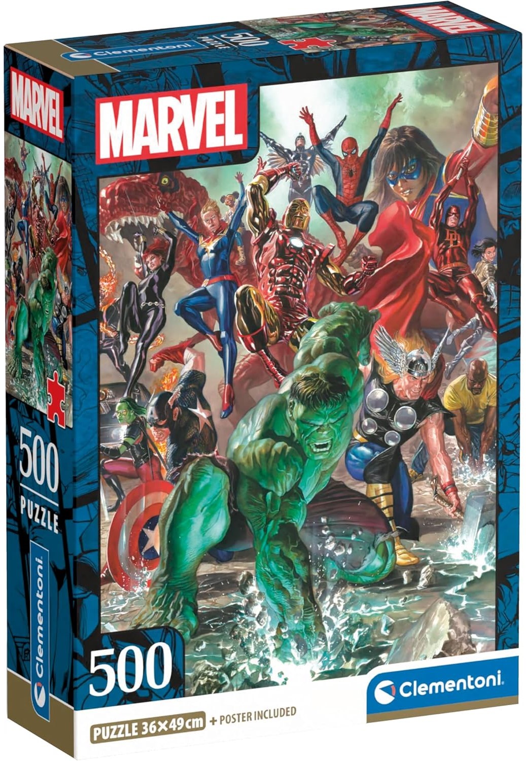 Puzzle Clementoni din 500 piese - Personajele lui Marvel