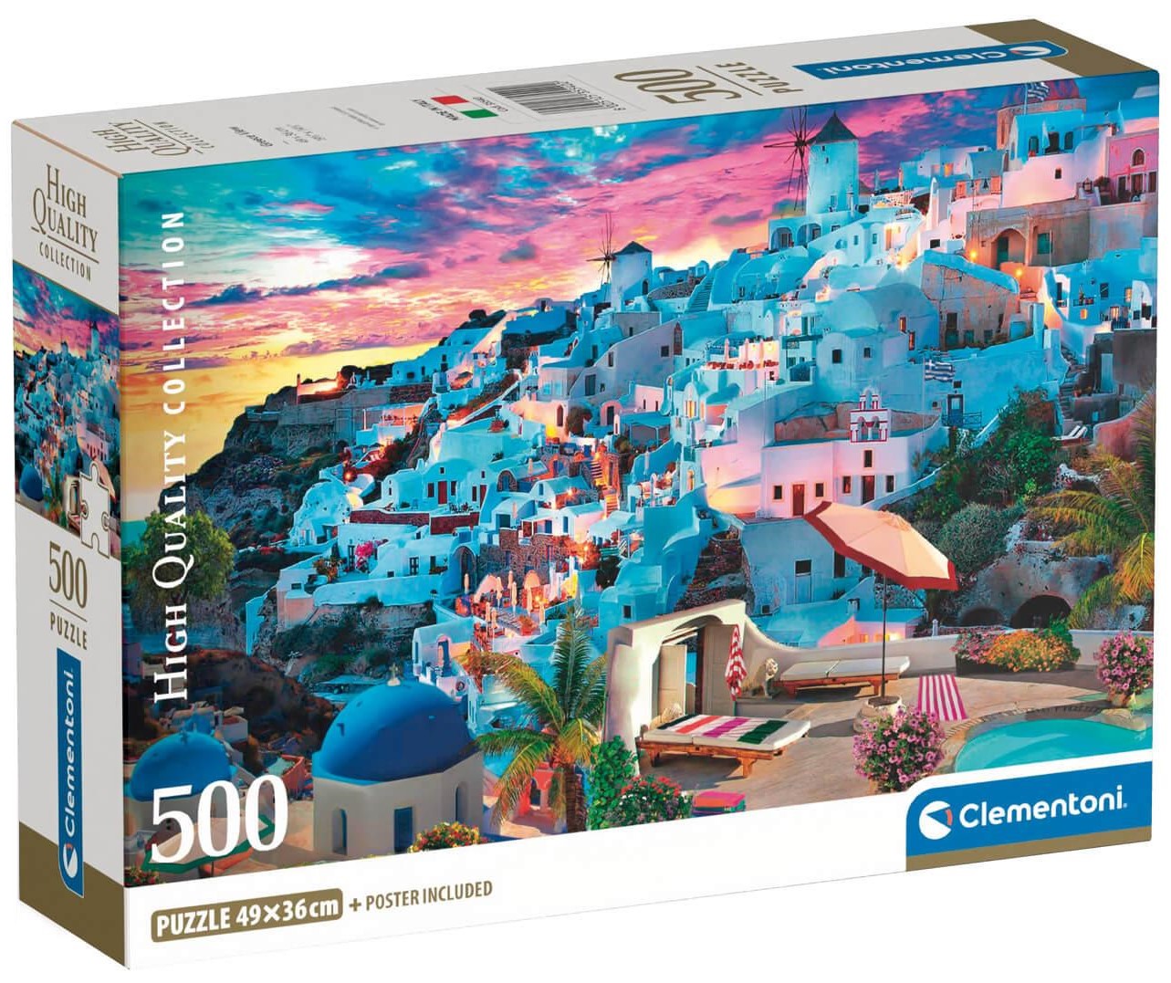 Puzzle  Clementoni din 500 piese - Vedere a Greciei