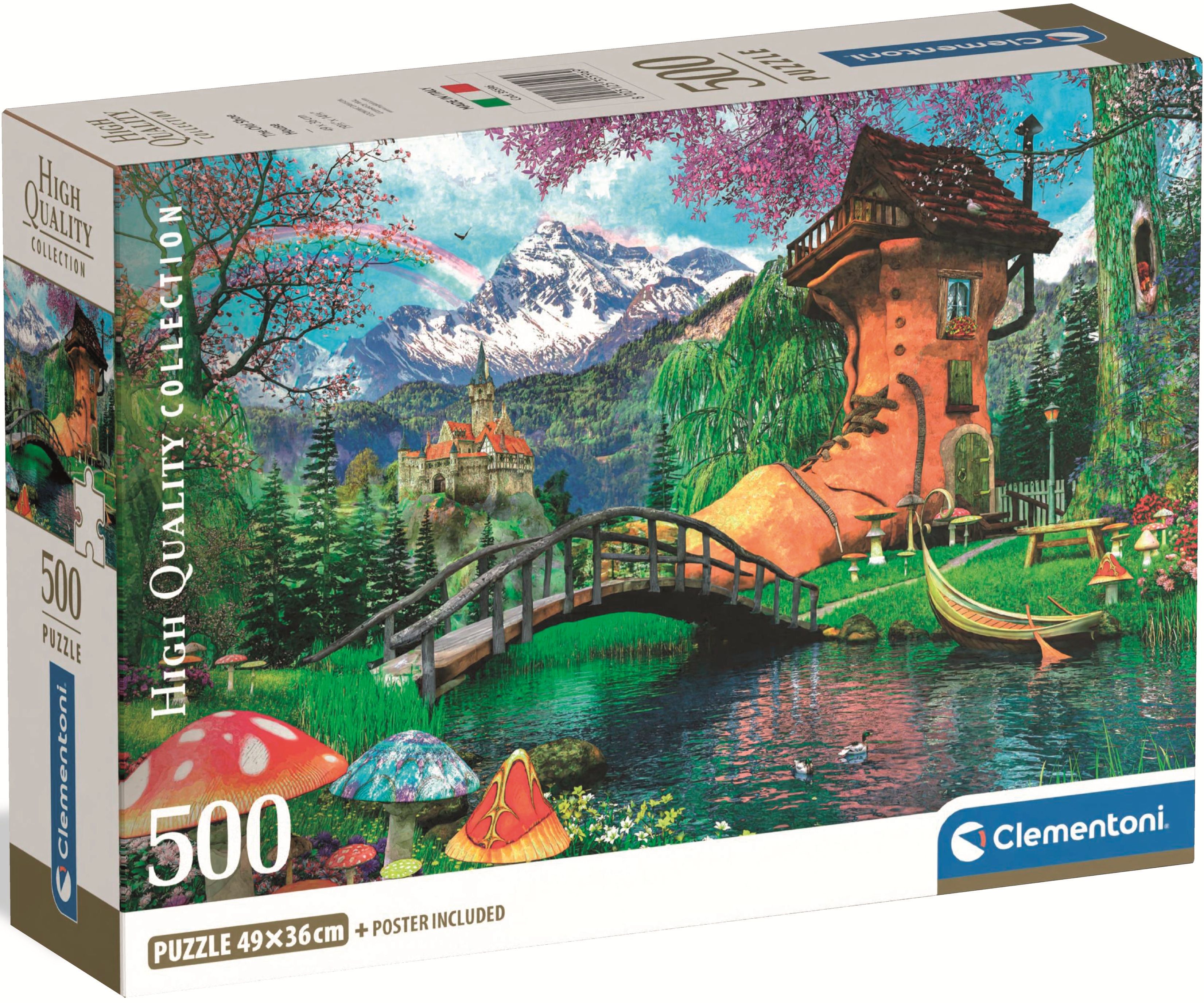 Puzzle Clementoni din 500 piese - Casa în pantofii vechi