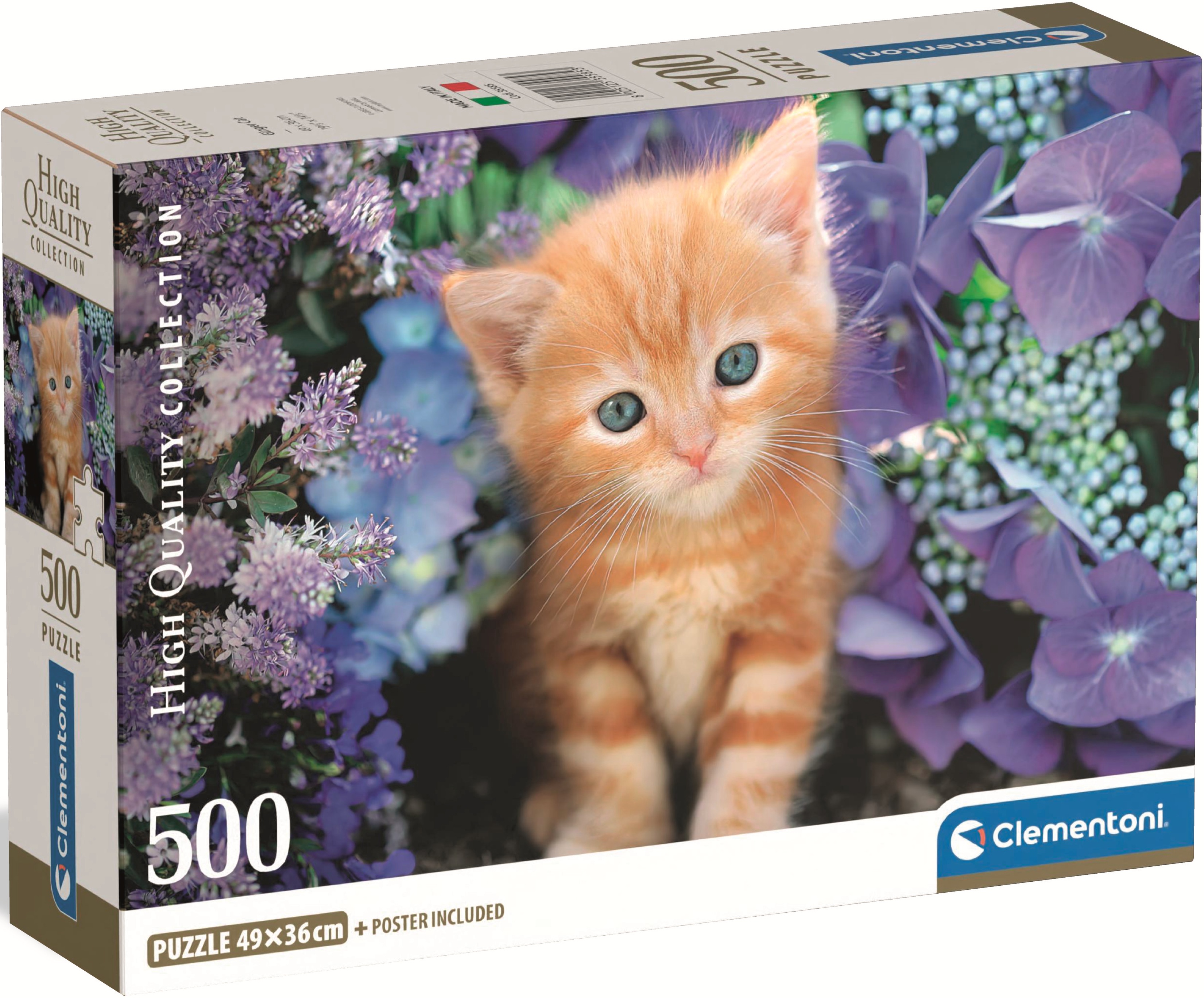 Puzzle Clementoni din 500 piese - Pisicuță de ghimbir