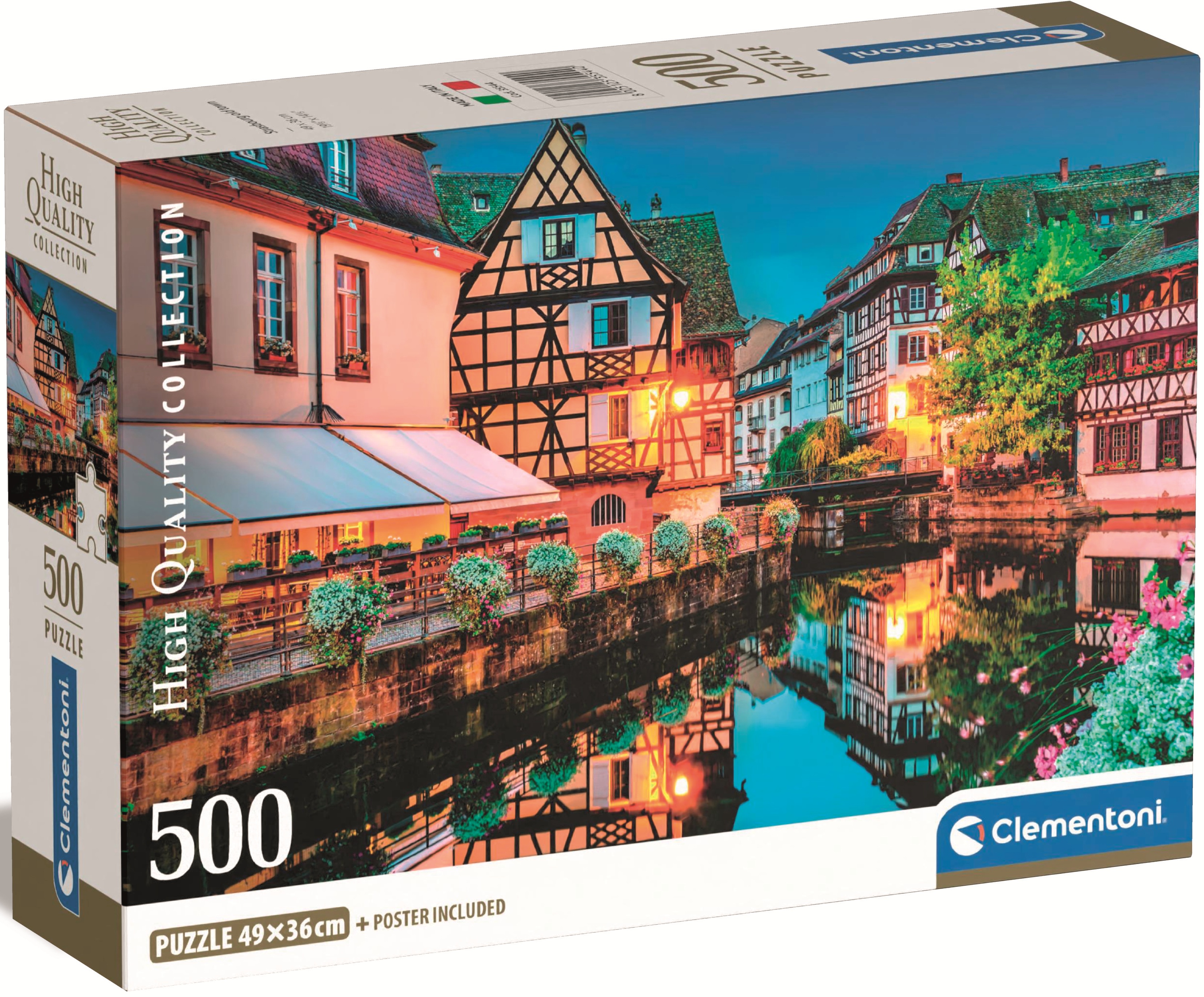 Puzzle Clementoni din 500 piese - Orașul vechi Strasbourg