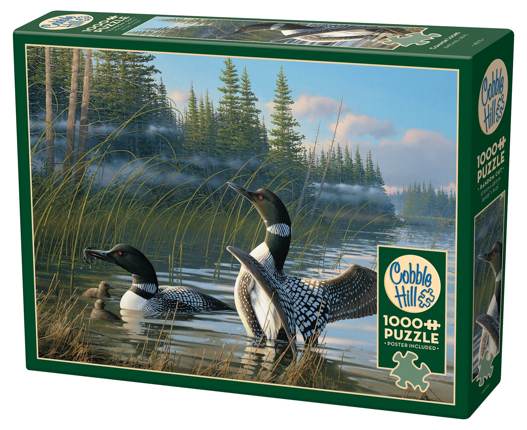 Puzzle Cobble Hill din 1000 de piese - Cufundătorii cu cioc negru