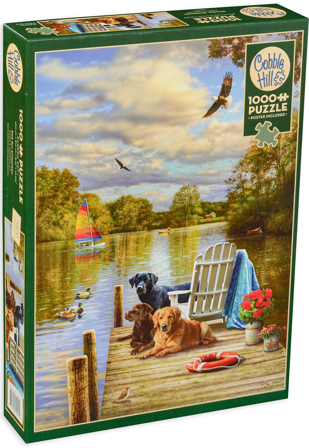 Puzzle Cobble Hill din 1000 de piese - O zi langa rau