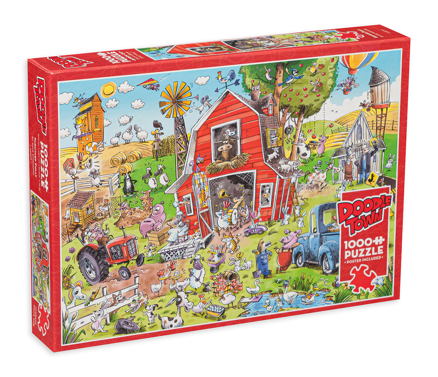 Puzzle Cobble Hill din 1000 de piese - DoodleTown: Ferma Bustle