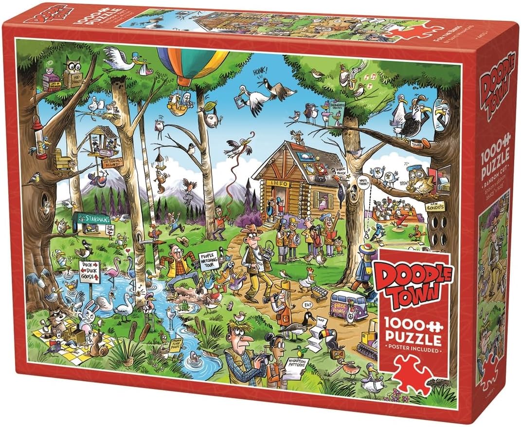 Puzzle Cobble Hill din 1000 de piese - Paradisul păsărilor