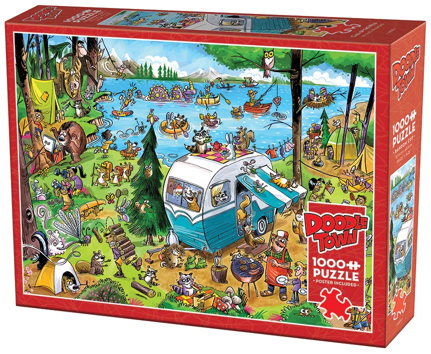 Puzzle Cobble Hill din 1000 de piese - DoodleTown: Chemarea sălbăticiei