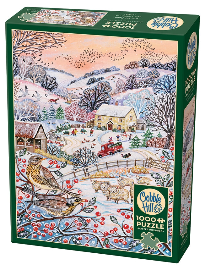 Puzzle Cobble Hill din 1000 piese - Fermă pe deal