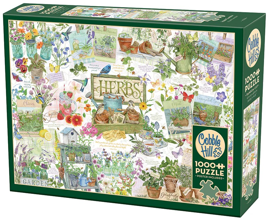 Puzzle Cobble Hill din 1000 piese -Grădină de plante aromatice