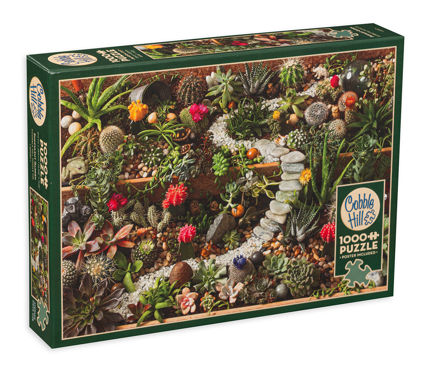 Puzzle Cobble Hill din 1000 de piese - Gradina cu suculente,